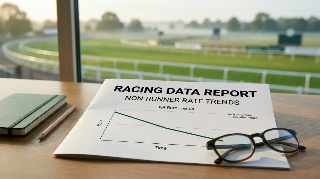 BHA racing report showing non-runner rate trends downward graph